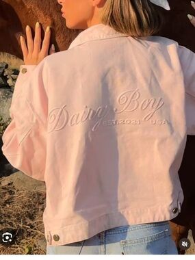 Dairy Boy Barn Jacket Willa pink size large nwt